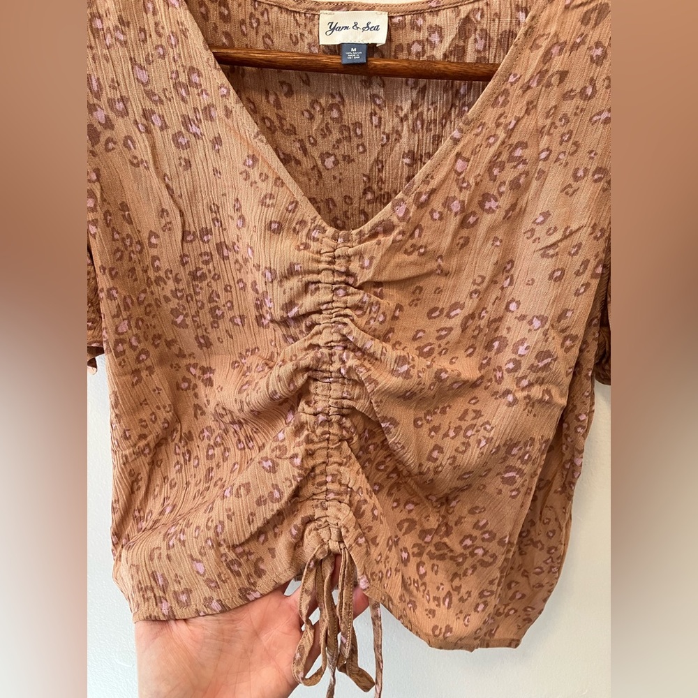 Yarn & Sea Leopard Drawstring Top - Picture 5 of 6
